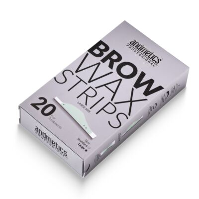 andmetics pro brow wax strips large 20